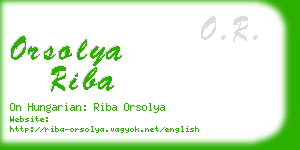 orsolya riba business card